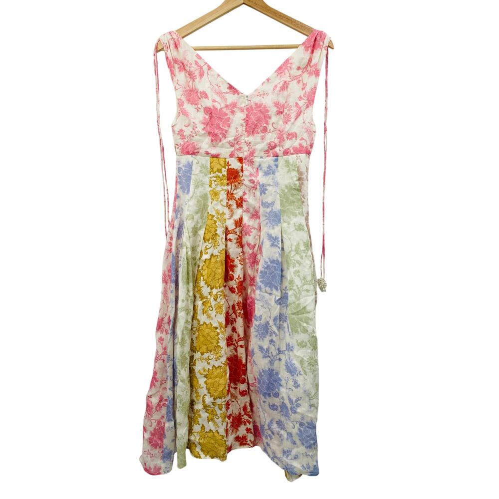Zimmermann Multicolor Postcard Spliced Linen Midi… - image 5